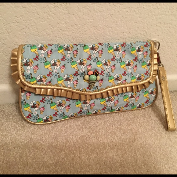 irregular choice clutch bag